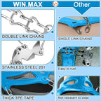 WIN.MAX Crampons for Shoes, Traction Cleats Ice Snow Grips with 19 Stainless Steel Spikes, Shoe Talons Anti - Slip Boots Spikes for Walking, Jogging, Climbing and Hiking