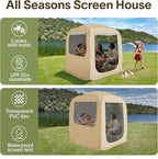 Alvantor Screen House Gazebo, 6-10-15 Person Pop Up Igloo Screened Canopy Tent with Mosquito Netting Sides, Instant UV Resistant Sun Shelter for Garden, Patio, Backyard