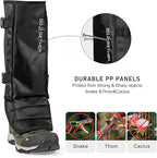 Snake Gaiter, Gaiters for Hunting, Waterproof Snake Chap for Men and Women,Shoe Boot Leg Gaiter with Adjustable Size