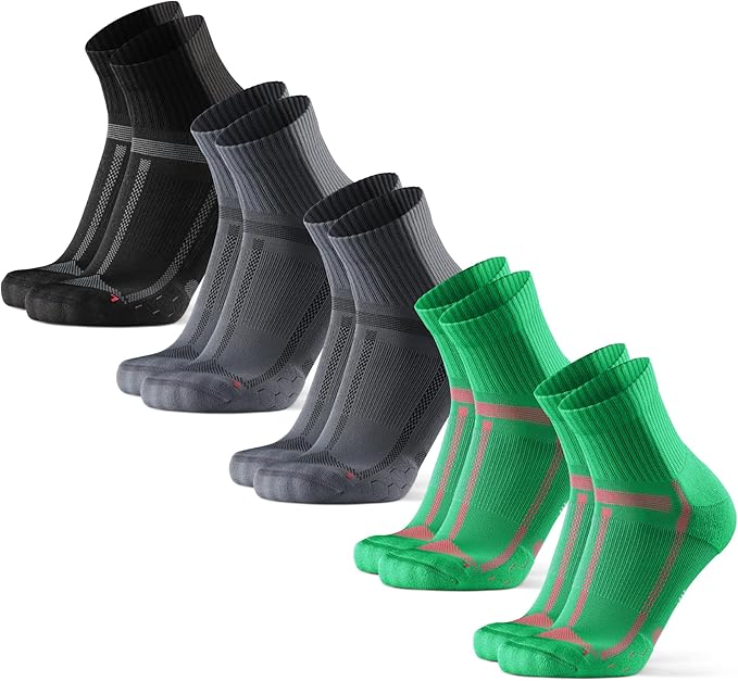 DANISH ENDURANCE Ultra-Comfort Quarter Running Socks - 3 or 5 Pack
