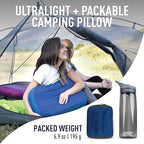 Sea to Summit Aeros Premium Inflatable Travel Pillow, Deluxe (22 x 14), Navy Blue