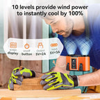 12000mAh Personal Waist Fan, USB Rechargeable Clip The Waist For Working,10 Speed & 40H Cooling and Heatstroke Prevention For Outdoor Travel Camping (orange, 12000mAh)