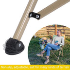 XGEAR Camping Chair with Padded Hard Armrest, Sturdy Folding Camp Chair with Cup Holder, Storage Pockets Carry Bag Included, Support to 400 lbs