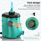 MAACOULD Electric Air Pump for Inflatables: Air Mattress Pump for Pool Floats Boat Balloons for Quick-Fill Inflator/Deflator - 400W 110V AC Inflator for Camping Travel Party Outdoor Home Summer