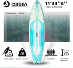 11 ft Extra Wide Inflatable Paddle Board with Accessories, Stand Up Paddleboard for 2 Person, All Around SUP Board for Adults, Fishing, Yoga