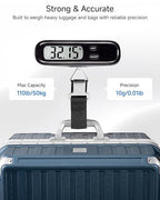 LUGGEX Luggage Weight Scale, Suitcase Scale, Luggage Scale Travel Digital, Travel Scale with Large LCD Display, Portable & Battery Included (Black, 2 Pack)