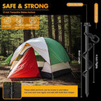 Hiboom Ground Anchor Screw Heavy Duty Earth Anchors Tent Stakes for High Wind with T Handle Hex Wrench Trampoline Hook Ground Stakes for Camping Canopies Car Ports Sheds
