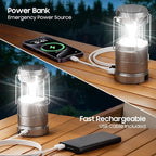 4 Pack Camping Lanterns Rechargeable Collapsible, 65 LED 3 Lighting Modes, 1000LM Dimmable Camping Lights Waterproof, Portable Lantern for Camping Essentials Power Outages Tent Emegency Home Hiking