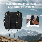 Running Hydration Vest for Women Men, Lightweight Water Vest with 2 TPU 250ML Soft Flask, Adjustable Chest Straps Runners Vest for Trial Hiking Cycling Jogging Marathon