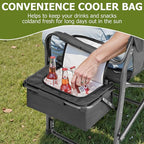 Oversized Camping Chairs,Heavy Duty Support 500 LBS,Directors Chair With Padded Back & Arm Sport Chairs With Cup Holder Cooler Bag, Collapsible Folding Chairs,Beach Chair for Outdoor, Fishing & Garden