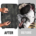 4 Set Tactical Packing Cubes ，Compressible Mesh Duffle Storage Bag,Portable Edc Molle Pouch Organizer.