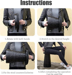 Portable Stool with Swivel Cushion Bag&Carabiner,Collapsible More Sturdy and Lightweight Camping Telescoping Stool for Mountain Hiking BBQ,Max Load Capacity 440IBs