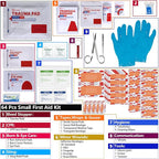 Portable Mini First Aid Kit Compact Medical Kits with Compartments, Waterproof Small EVA Case for Car, Home, Outdoors, Sports, Camping, Hiking and Office