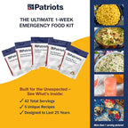 4Patriots 1-Week Survival Food Kit: Emergency Food Supply Designed to Last 25 Years, 42 Servings