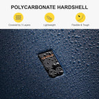 LEVEL8 Carry on Luggage Airline Approved, Small Carry on Suitcases with Wheels, Lightweight Hardside Textured Luggage for Travel, Tsa Approved, 20-Inch, Navy