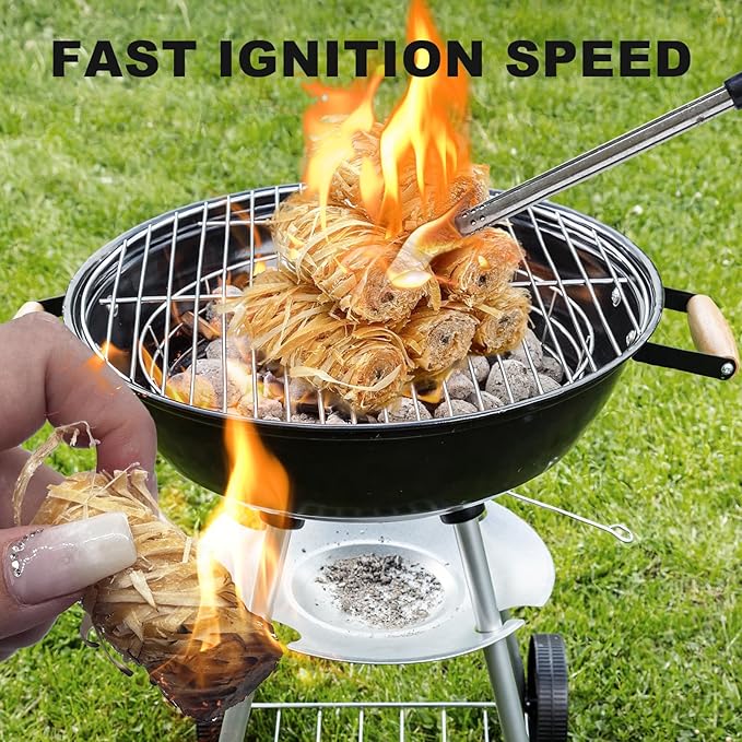 36 Pcs Fire Starter - Natural Fire Starters for Fireplace, Pellet Stove, Campfires, BBQ, Pizza Oven, Camping, Fire Pit &Chimney, Smoker, Fire Starters for Grill, Charcoal Starter