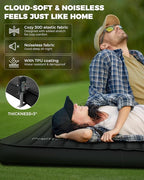 KingCamp Self Inflating Sleeping Pad for Camping, 7.5 R-Value Double Camping Mattress, Portable 4 Season Memory Foam Camping Mat with Pump & PVC-Free Fabric for Comfort Travel Car Tent Cot, Black