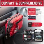 Surviveware 98 Pcs Comprehensive Premium Survival First Aid Kit - Medical Emergency Kit for Travel Camping Gear, Home Essentials & Outdoor Emergencies - HSA & FSA Eligible Survival Kit