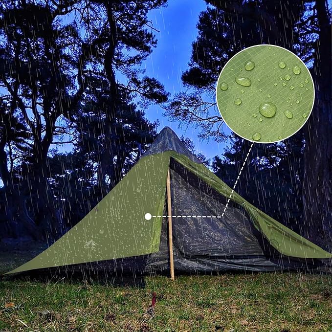 Night Cat Ultralight Tent 1 Person for Professional Backpacker Hiker 2 LBS Only Lanshan Backpacking Bivvy Ground Tent Heavy Rain Waterproof Trekking Pole Not Included