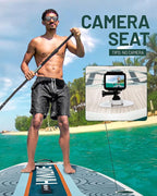 Inflatable Paddle Board 11 '* 34 "* 6" Extra Wide Sup Board, 420lb Capacity Paddle Board for Adults, Suitable for Sea and Lakes, 2+1Family Board