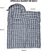 Camping Sleeping Bag for Adults, 3-4 Season Warm & Cold Weather Waterproof Envelope Sleeping Bags for for Backpacking Hiking Travel Outdoors, Adult All Weather Sleeping Bag with 1.5/2/3/4/5lbs Filling