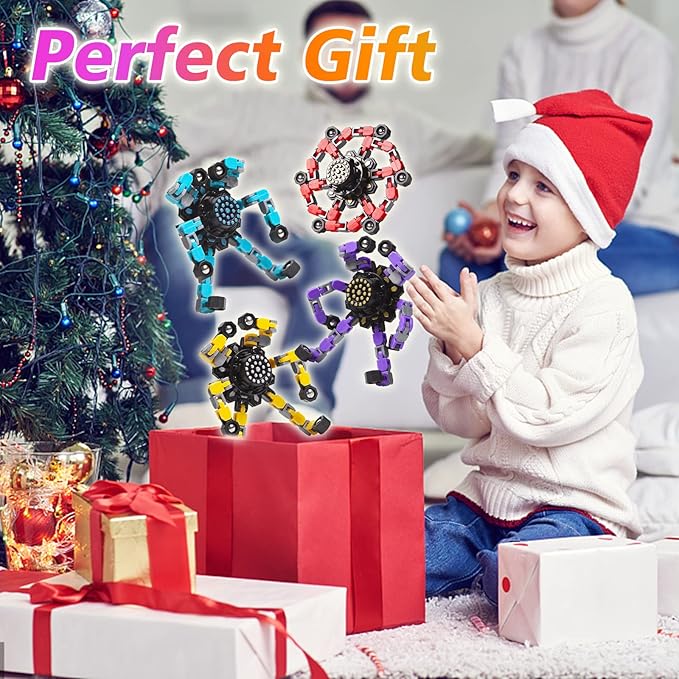 Gokeey Transformable Fidget Spinners 3 Pcs for Kids and Adults Stress Relief Sensory Toys for Boys and Girls Fingertip Gyros for Party Favors Goodie Bag Stuffers for Kids