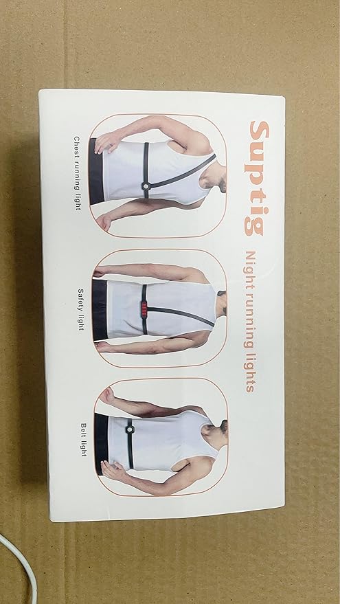 Suptig Outdoor Night Running Lights for Running Camping Hiking Jogging Outdoor Adventure- Hands-Free, Bright and Water-Resistant