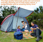 CAMULAND Tent Poles, Heavy Duty Tarp Poles Canopy Poles Aluminum Tent Poles with Non-Slip Cone Bottom, Adjustable Telescoping Tarp Poles