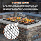 only fire Foldable X-Marks Fire Pit Cooking Grate, Portable Rectangle Campfire Grill Grate with Handles, Heavy Duty Steel Campfire BBQ Grill for Outdoor, 36 inch