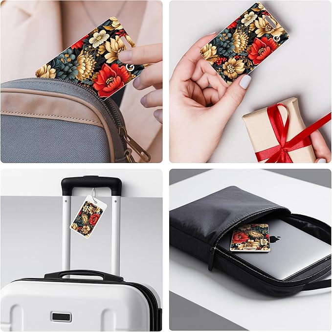 Wallet Tracker Card (iOS Only), Rechargeable Bluetooth Smart Tracking for Apple Find My Compatible Anti Tracker for Men Women Slim Item Locator for Purse Passport Key Luggage Tag (1Pcs/Golden FLR)
