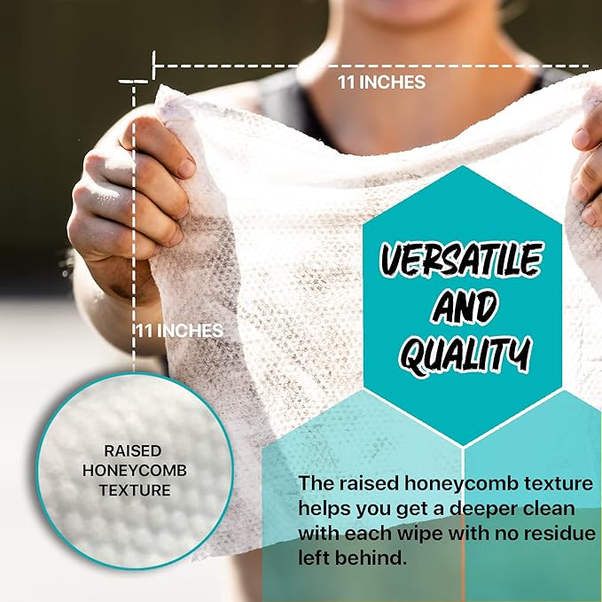 Body 12-Count Wipes - Original Disposable Wipes, Individually Wrapped for the Gym, Workout, Hiking, Travel, and Sport (Peppermint)