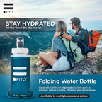 Soft Flask - Shrink As You Drink Soft Water Bottle for Hydration Pack - Folding Water Bottle Ideal for Running, Hiking, Cycling, Climbing & Rigorous Activity