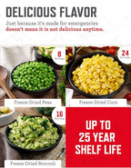 ReadyWise Emergency Food Supply - 104 Servings Freeze Dried Fruit and Vegetables Bucket, Protein Meals, Camping Essentials for Survival Food, Disaster Prepping Supplies, up to 25 Year Shelf Life