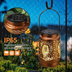 Solar Lanterns Outdoor Waterproof Lion Garden Decorations Gifts for Women Gifts for Mom Grandma Birthday Gifts Hanging Solar Lanterns Outdoor for Garden Decoration, Patio, Lawn, Pathway