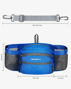 WATERFLY Fanny Pack Waist Bag: Waist Pack for Women Men with Two Water Bottle Holder Hiking Fanny Pack for Running Walking DogWalking Travel Cycling