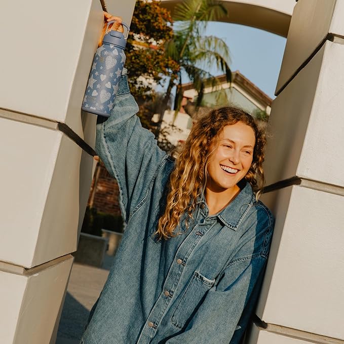 BOTTLE BOTTLE 32oz Insulated Water Bottle Stainless Steel Sport Water Bottle with Straw Dual-use Lid Design for Gym with Pill Box