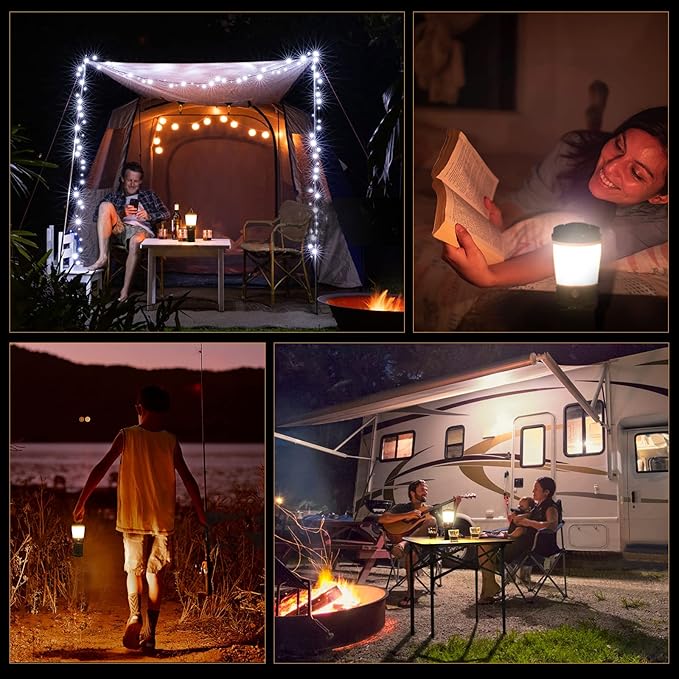 Sofirn BLF LT1 Camping Lantern Rechargeable, Led Lantern with 8X LH351D LED, 24 Hours Runtime in Medium Mode, Perfect Lantern Flashlight for Camping, Power Outages, Hiking, Fishing