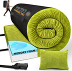 Sleeping Pad,3-inch Thick Memory Foam Camping Mattress,Portable Roll-Up Mat for Car/Tent/Floor/Cot/Travel,Comfortable Pad for Guests Sleepover