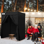EAGLE PEAK Flex Compact 5x5 Pop-up Canopy Changing Room, Portable Privacy Dressing Room for Indoor Fashion Photoshoots, Camping, or Pool, Black