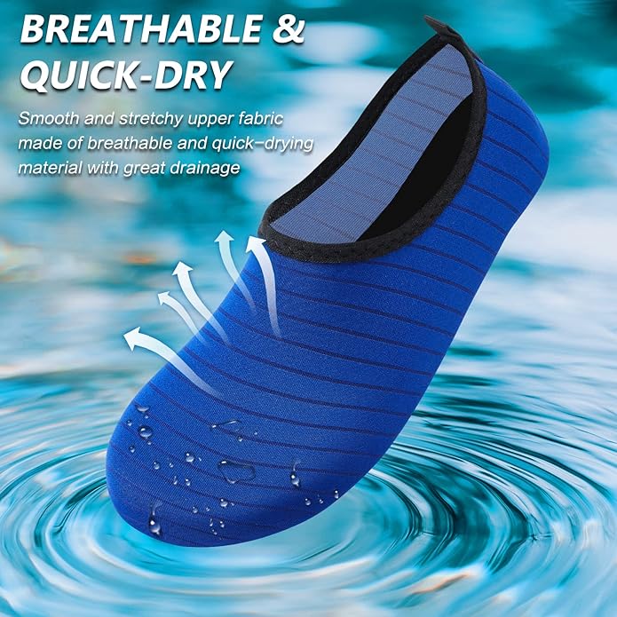 Deevike Water Shoes for Women Men Barefoot Quick-Dry Aqua Socks Slip-on for Beach Swim Surf Yoga Exercise