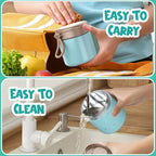 Insulated Food Jar for Kids - 15.2 Oz, Thermo for Hot Food, Soup Thermo, Insulated Food Container, Termos Para Comida Caliente, Width Mouth Stainless Steel Lunch Box with Spoon, Blue