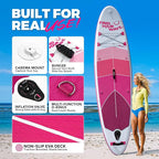 Quashley Inflatable Stand Up Paddle Board,10-11ft Inflatable Paddleboards 32/34 Inch Wide,All Around SUP for Beginners with Lightweight Paddle,Hand Pump,Backpack,Leash,Durable & Portable iSUP Board