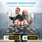 【for iOS&Android】 Airtag Wallet Tracker Card, Ultra-Thin Smart Card, Credit Card Size Bluetooth Tracker for Wallet Passport, Works with Apple Find My & Google Find Hub, Wireless Charging, Loud Alarm