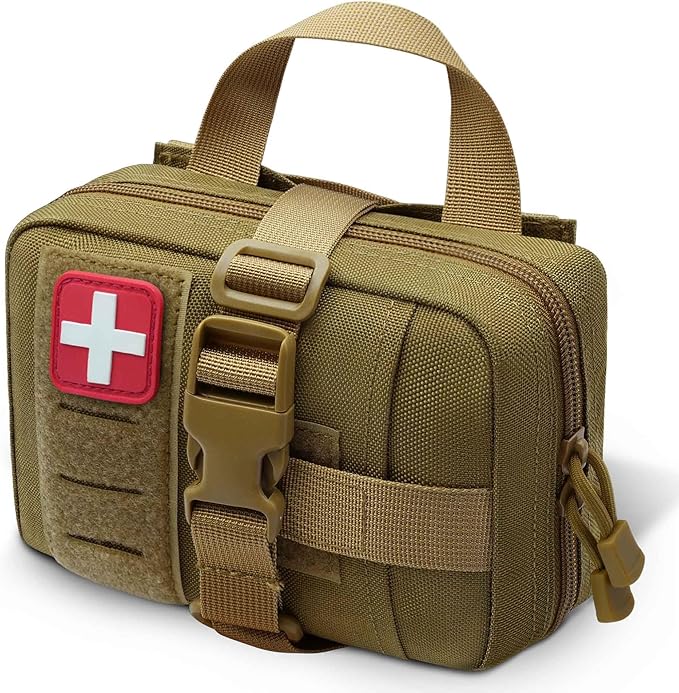 Upgrade Molle Rip Away Ifak Pouch, Tactical Small Belt First Aid Pouch Medical Utility EMT Pouch Only