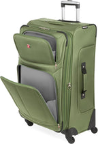 SwissGear Sion Softside Expandable Luggage, Evergreen, Checked-Large 29-Inch