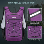 BOVIP Lightweight Hydration Back,15L Multipurpose Hiking Backpack with 1.5L Water Bladder ,Hydro Water Daypack for Cycling Hiking Rave for Men Women