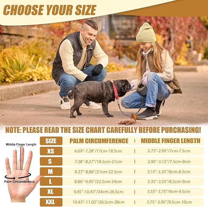 Pixel Panda Winter Gloves for Men Women Warm Touchscreen Gloves for Cold Weather Thin Water-Resistant Windproof Non-Slip Gloves for Cycling, Driving, Running, Hiking