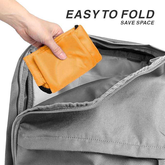 Drawstring Backpack Sports Water Resistant String Bag Sport Gym Sackpack for Women Men Large with Zipper, Orange