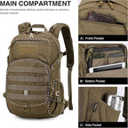 Mardingtop Military Tactical Backpack 25L Molle Hiking Backpack for Backpacking,Cycling and Biking