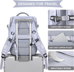 Carry on Travel Laptop Backpack Personal Item Size for Women Men Flight Approved,Backpack for Women Travel Bag Hiking Outdoor Sports Rucksack Casual Daypack, Taro Purple